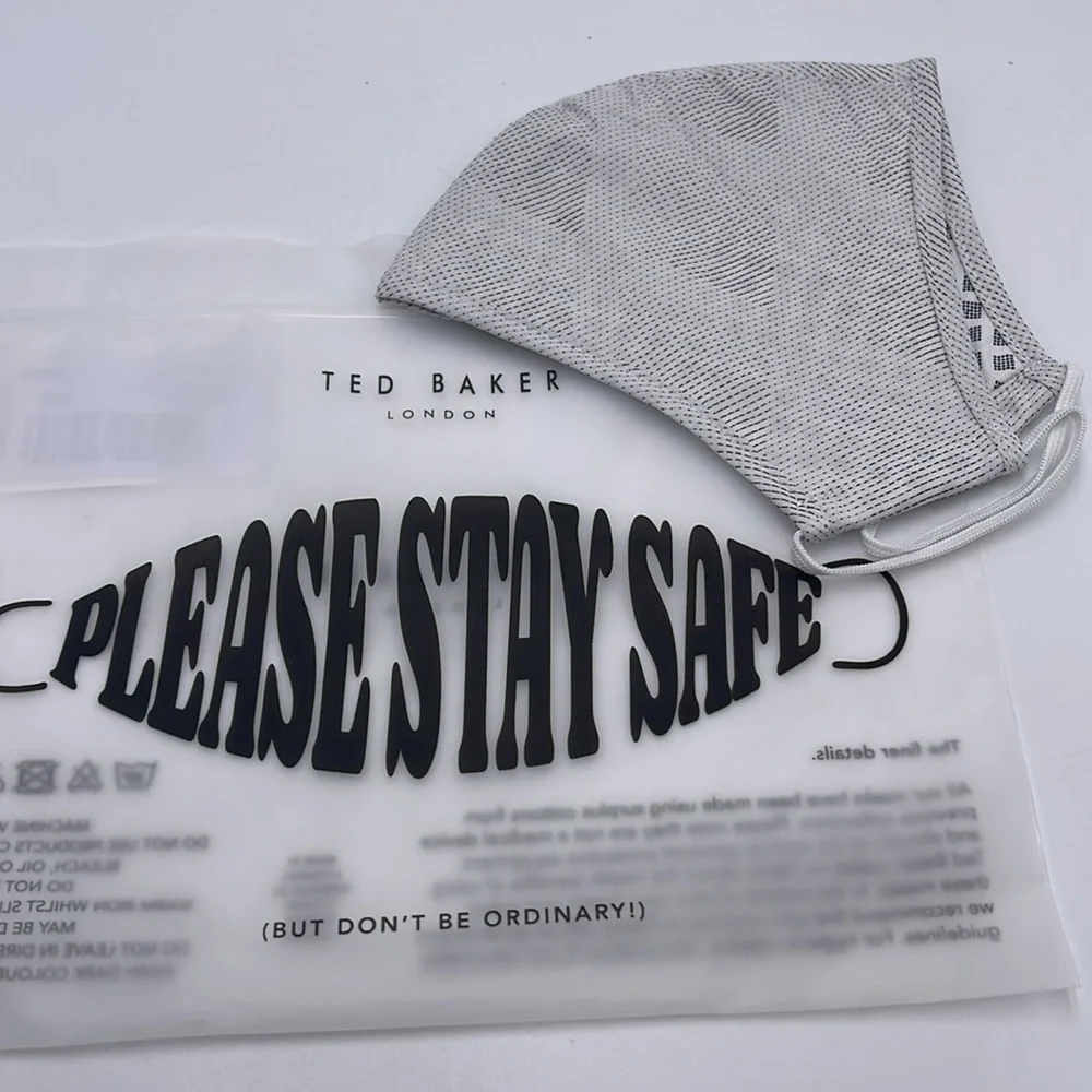 TED BAKER LONDON Reversible Reusable FACE MASK  NWT  OS